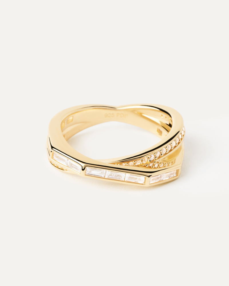 Anillo Olivia - 
  
    Plata de Ley / Baño de Oro 18K
  
