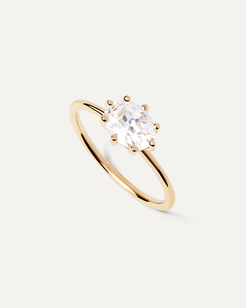 Anillo Kim - 
  
    Plata de Ley / Baño de Oro 18K
  
