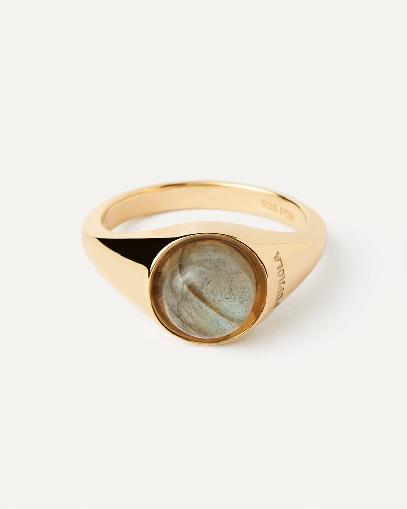 Anello Labradorite Moon - 
  
    Argento sterling / Placcatura in Oro 18K
  
