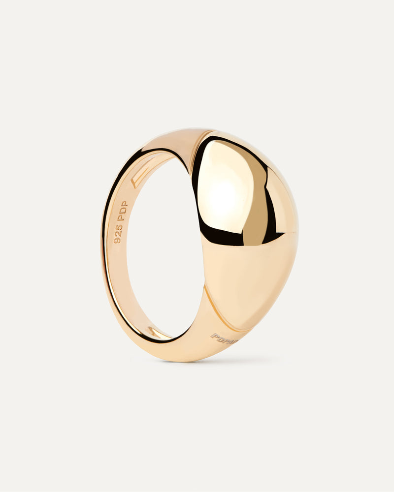 Anillo Bamboo - 
  
    Plata de Ley / Baño de Oro 18K
  
