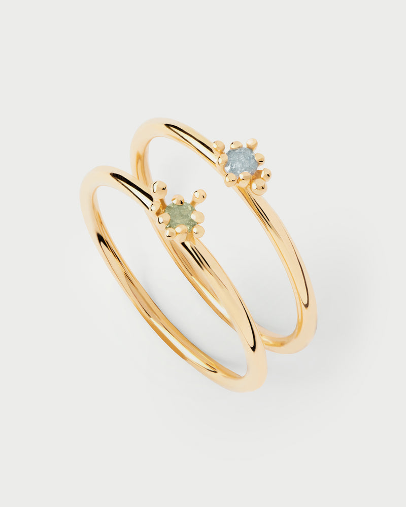 Set de anillos Les fleurs - 
  
    Plata de Ley / Baño de Oro 18K
  
