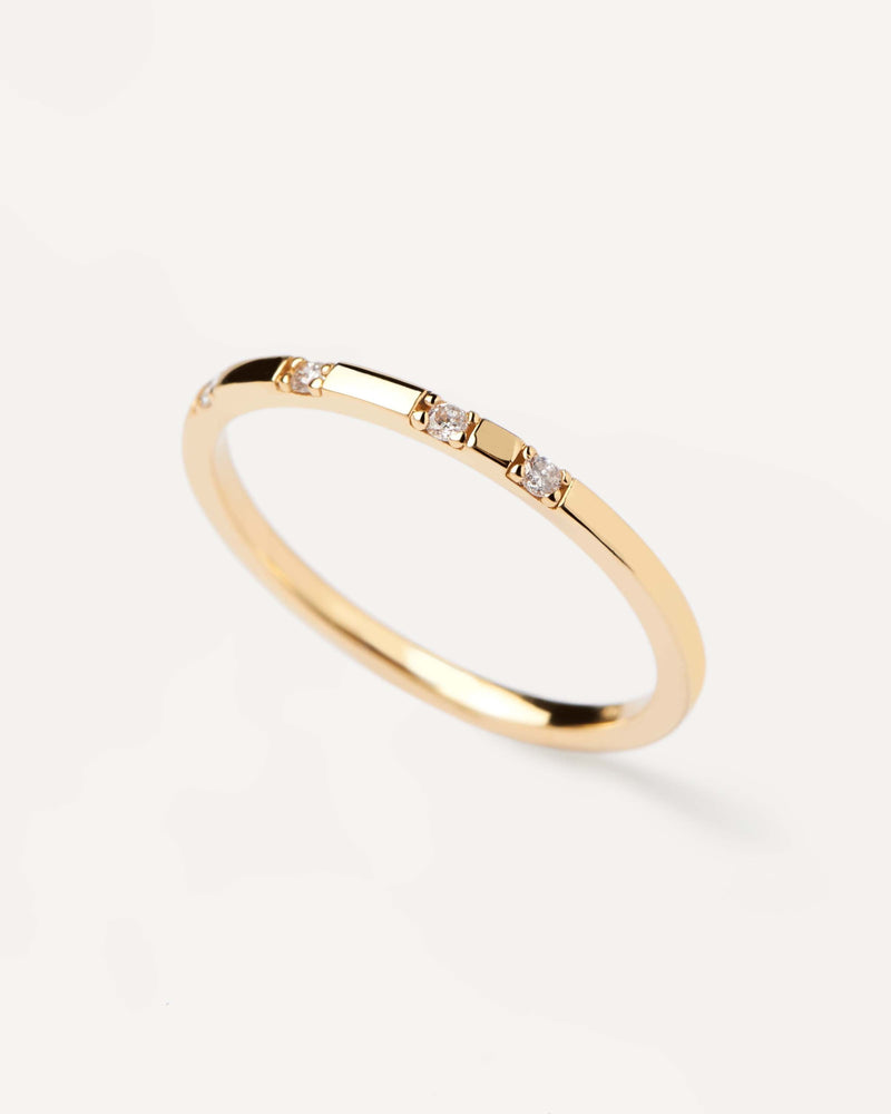 GoldRing mit Diamanten Frosty - 
  
    18 kt Gold
  
