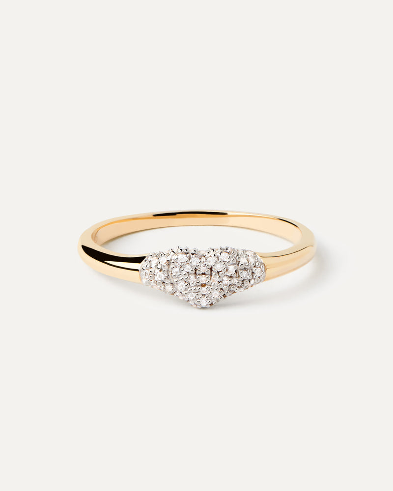 Anillo Sello de Diamantes y Oro Super Heart - 
  
    Oro 18K
  
