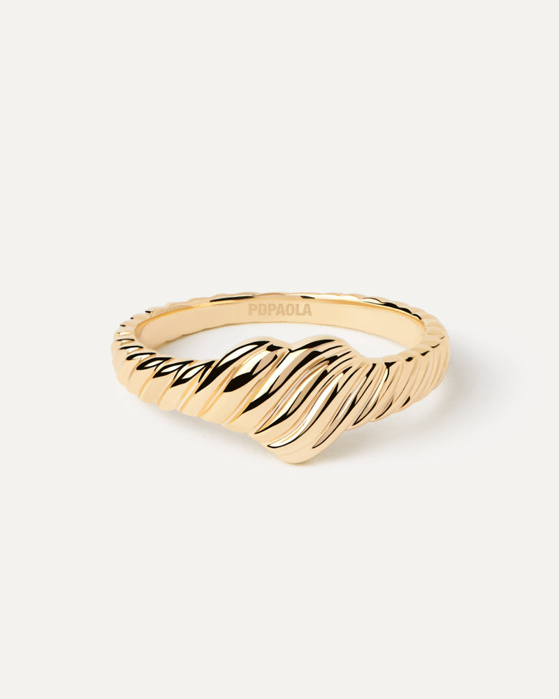 Gold Love Stamp Ring - 
  
    18K Gold
  
