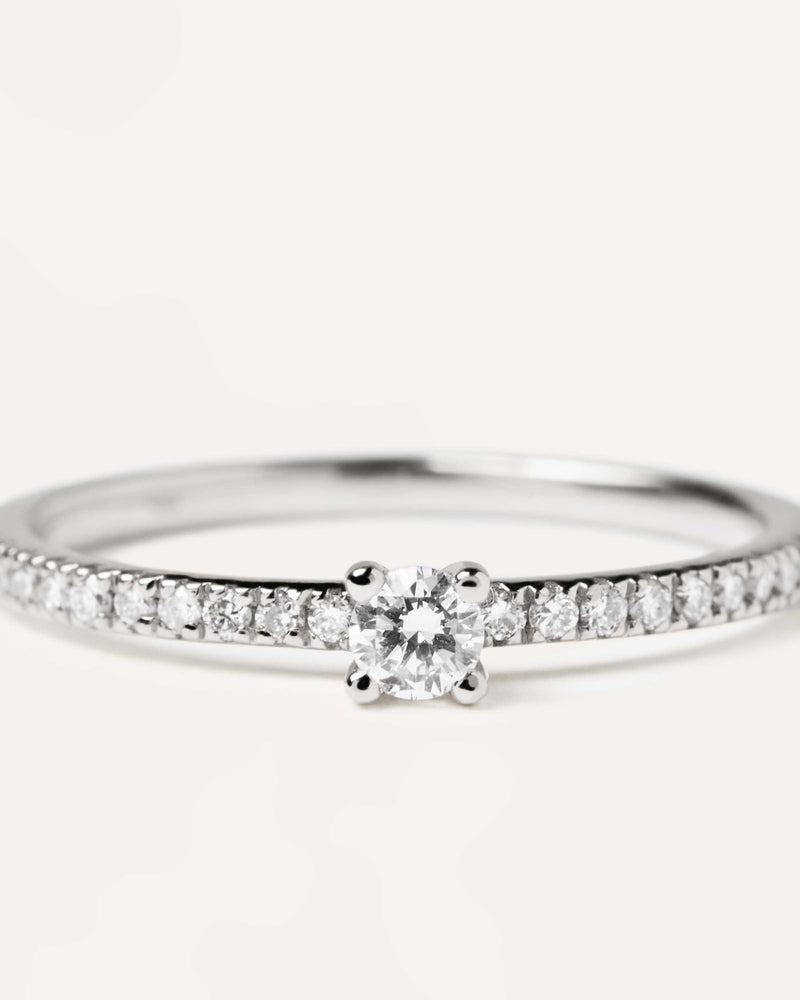 Diamonds and White Gold Solstice Ring - 
  
    18K White gold / Rhodium silver plating
  
