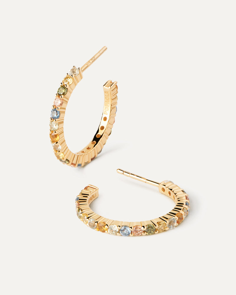 Rainbow hoops - 
  
    Sterling Silver / 18K Gold plating
  
