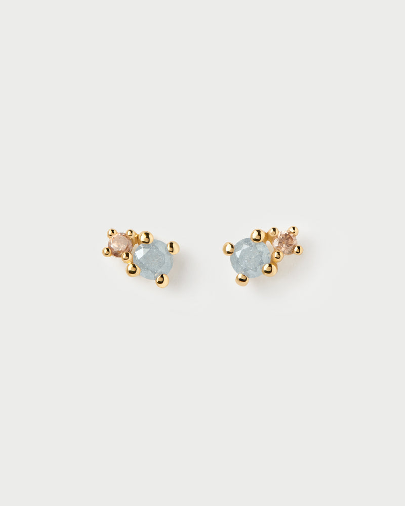 Pendientes stud Fog - 
  
    Plata de Ley / Baño de Oro 18K
  
