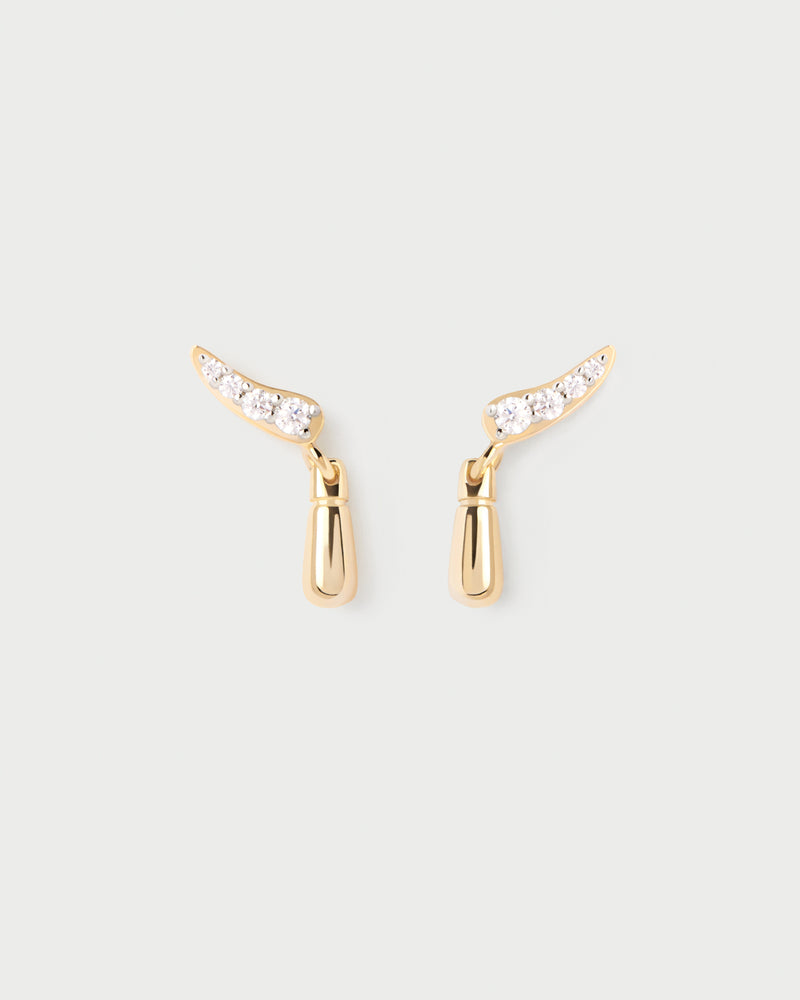 Pendientes stud Kira - 
  
    Plata de Ley / Baño de Oro 18K
  
