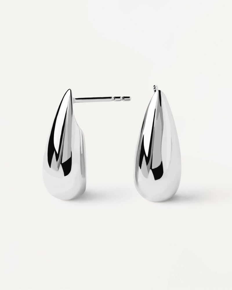 Boucles D’Oreilles En Argent Large Sugar - 
  
    Argent massif
  
