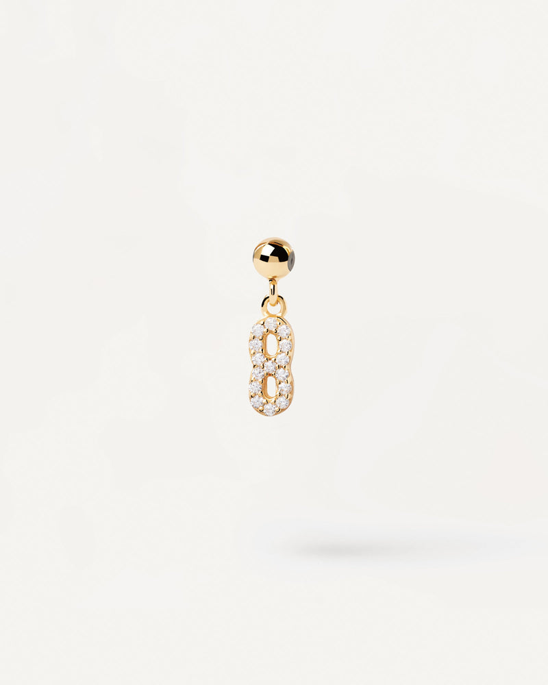 Charm Numero 8 - 
  
    Argento sterling / Placcatura in Oro 18K
  
