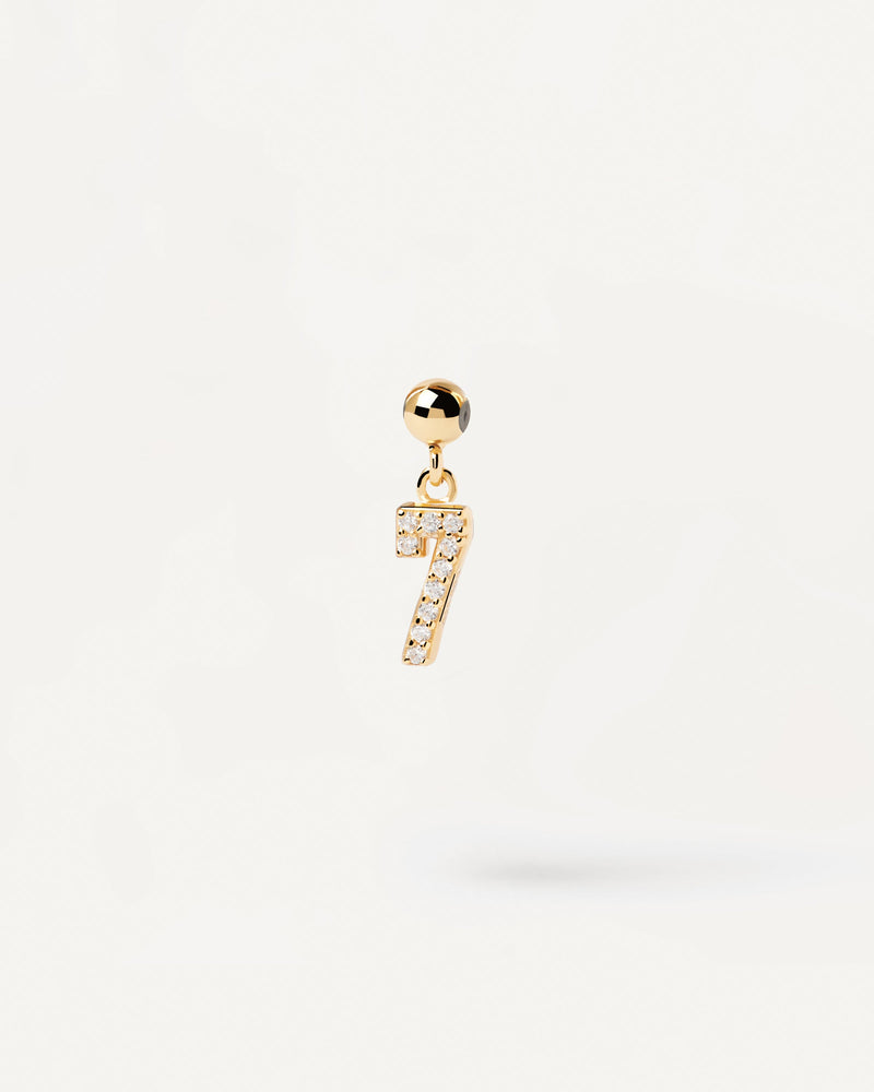 Charm Ziffer 7 - 
  
    Sterling Silber / 18K Goldplattierung
  
