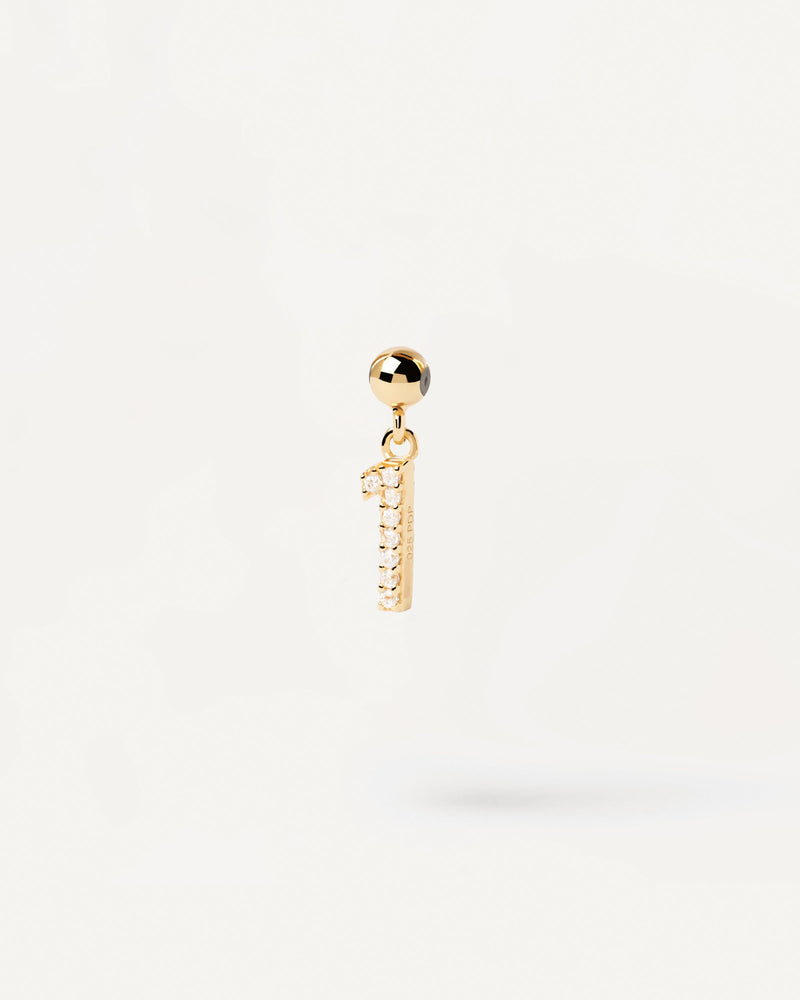 Number 1 Charm - 
  
    Sterling Silver / 18K Gold plating
  
