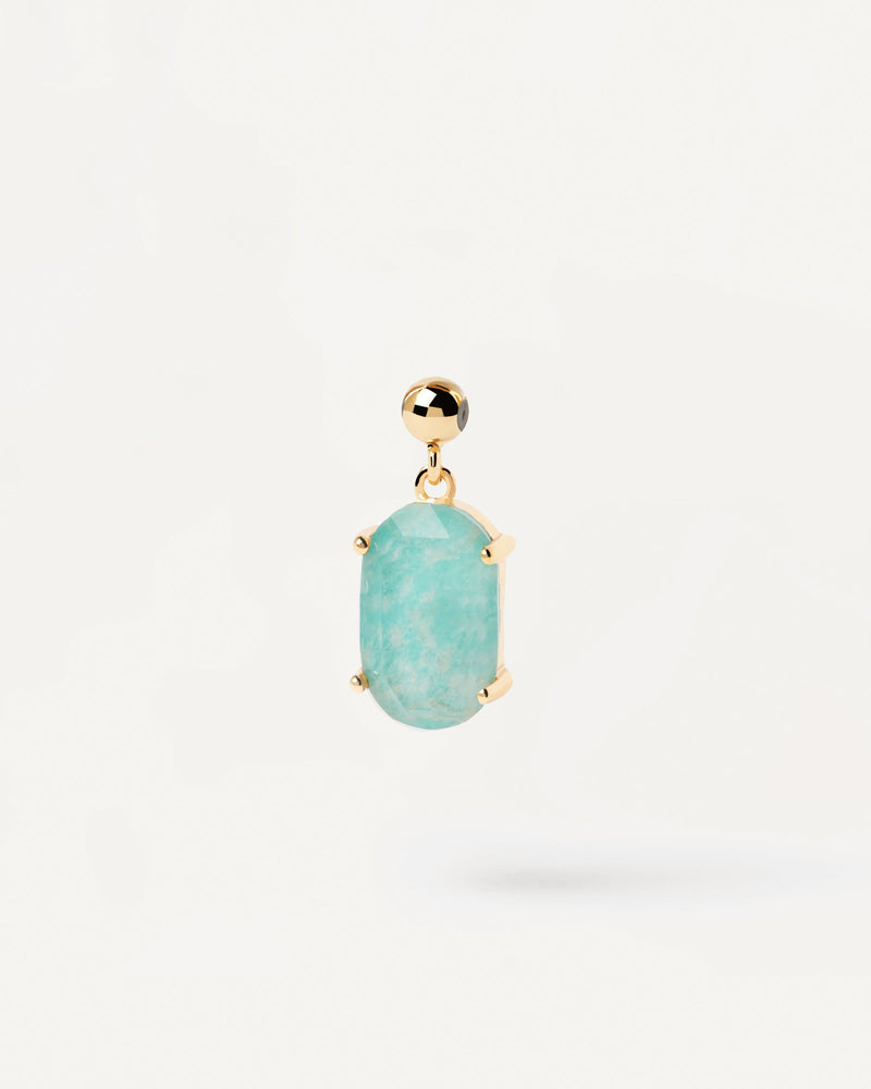 Charm Sérénité en Amazonite - 
  
    Argent massif / Placage Or 18 Ct
  
