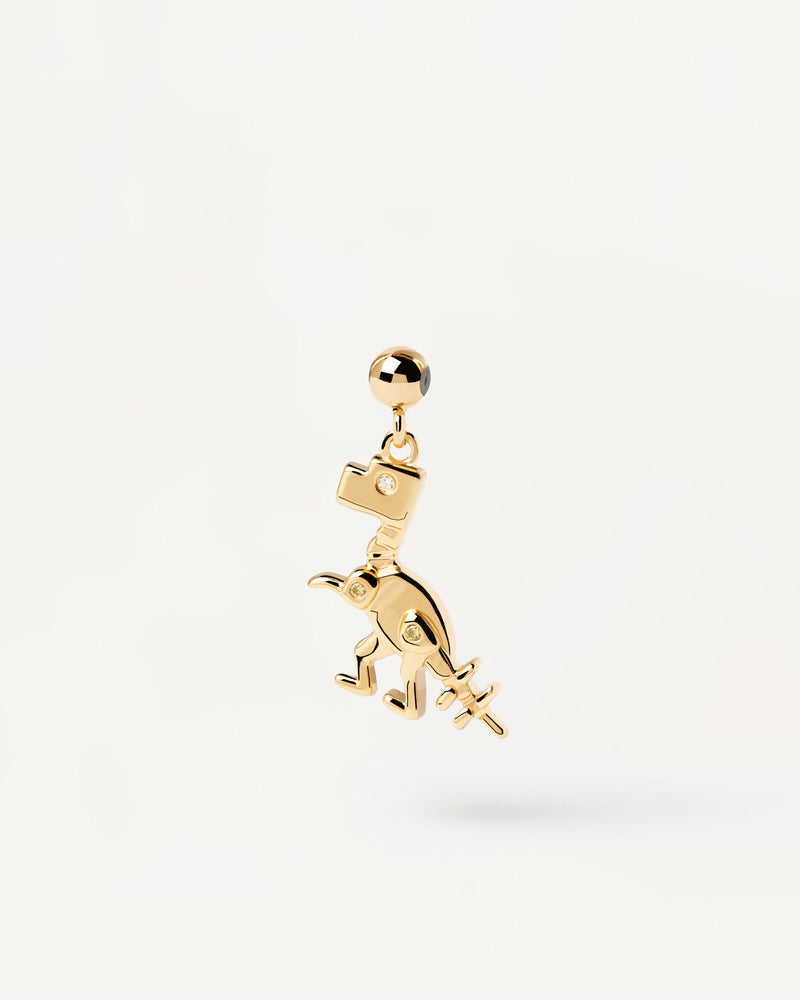 Charm Dino - 
  
    Plata de Ley / Baño de Oro 18K
  
