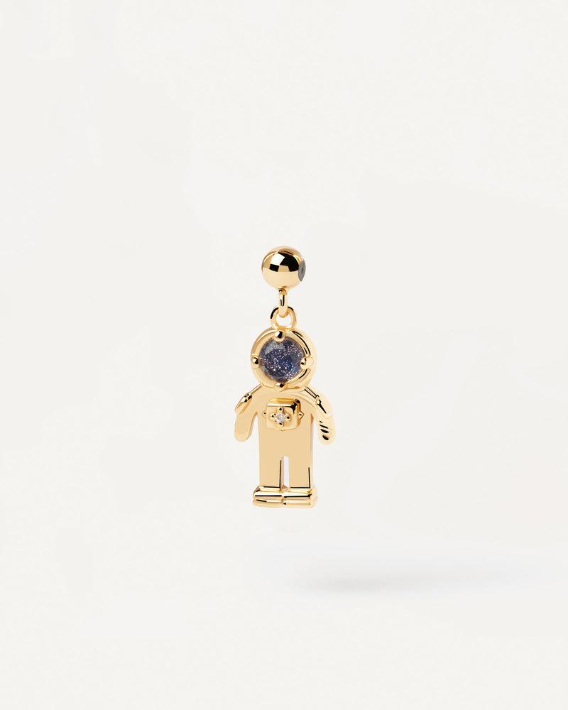 Charm Astronauta - 
  
    Plata de Ley / Baño de Oro 18K
  
