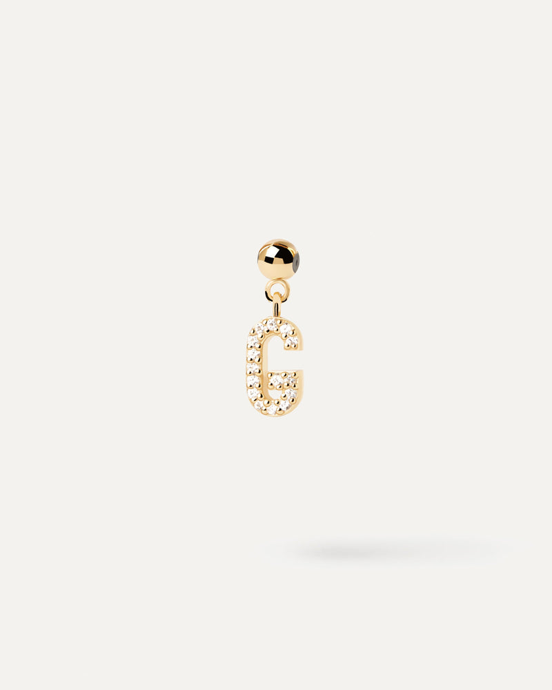 Letter G Charm - 
  
    Sterling Silver / 18K Gold plating
  
