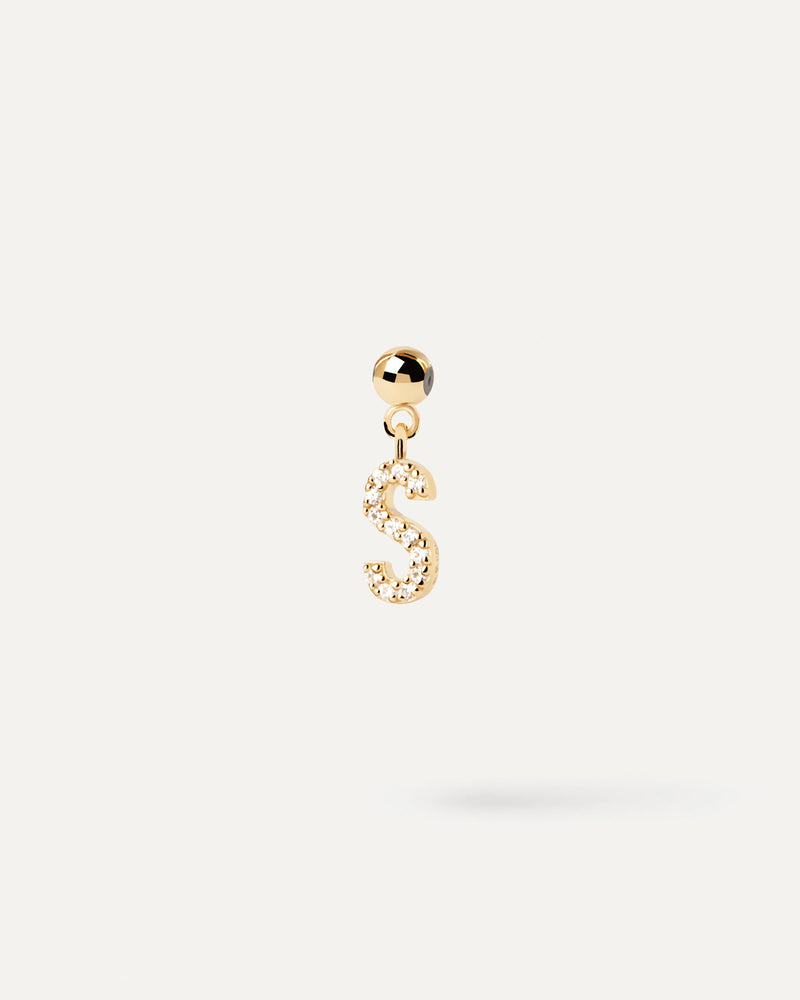 Letter S Charm - 
  
    Sterling Silver / 18K Gold plating
  
