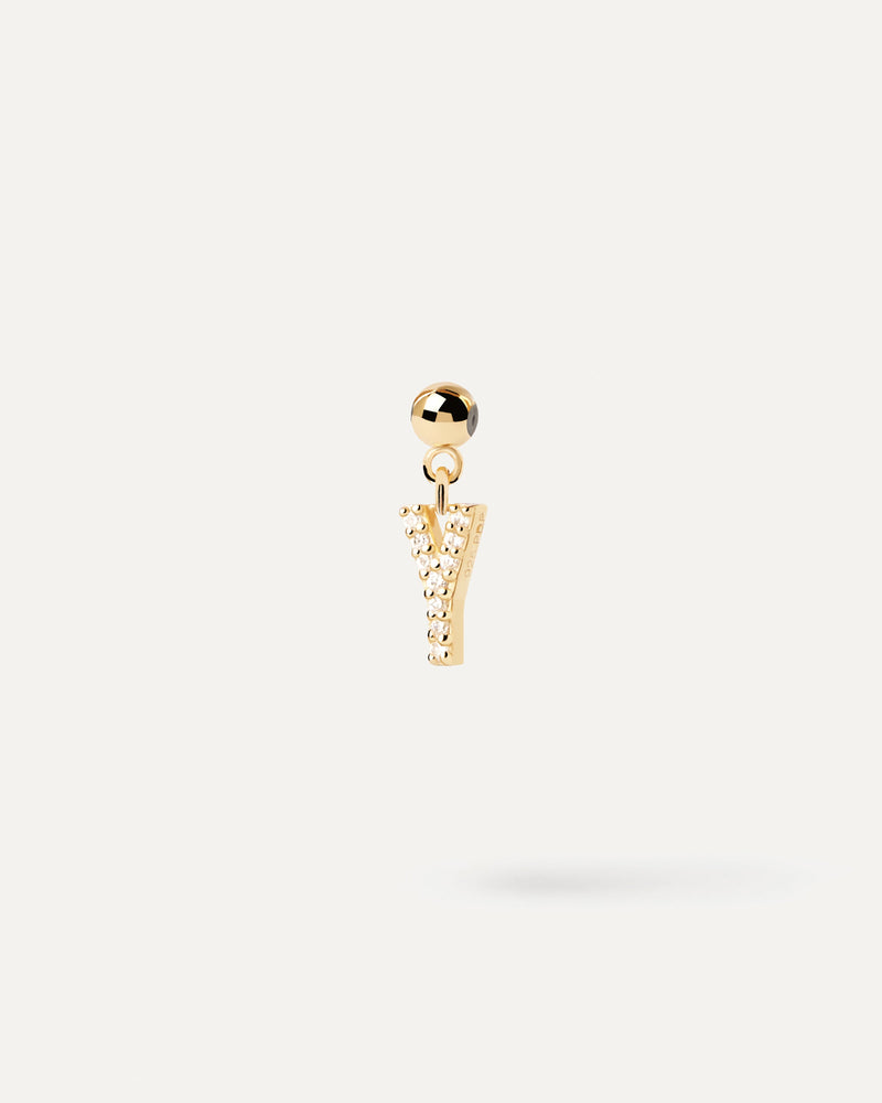 Letter Y Charm - 
  
    Sterling Silver / 18K Gold plating
  
