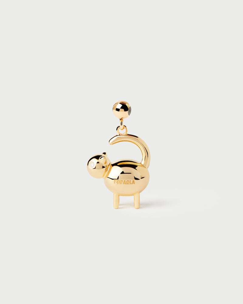 Charm Gato - 
  
    Plata de Ley / Baño de Oro 18K
  
