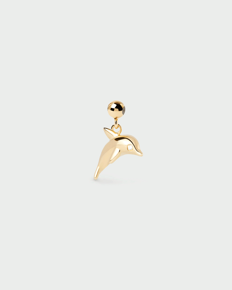 Dolphin Charm - 
  
    Sterling Silver / 18K Gold plating
  
