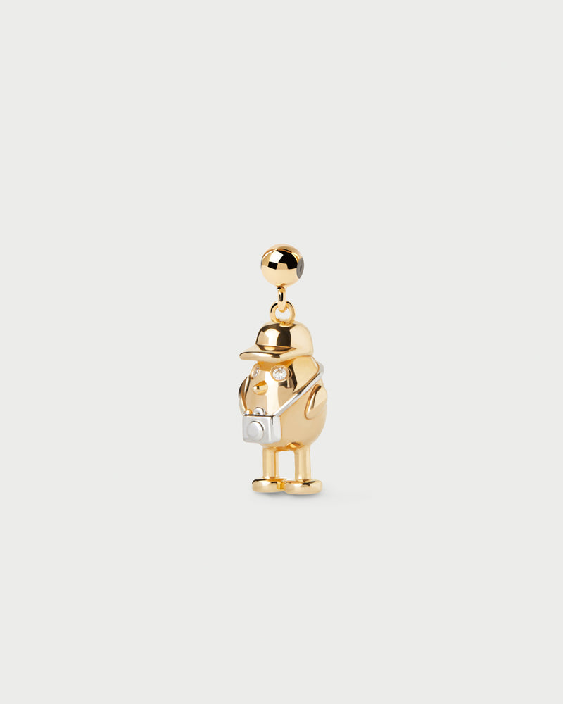 Fotograf Charm - 
  
    Sterling Silber / 18K Goldplattierung
  
