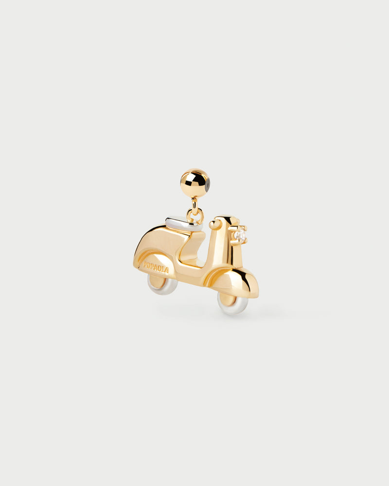 Motorbike Charm - 
  
    Sterling Silver / 18K Gold plating
  
