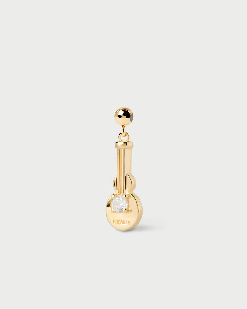 Gitarre Charm - 
  
    Sterling Silber / 18K Goldplattierung
  
