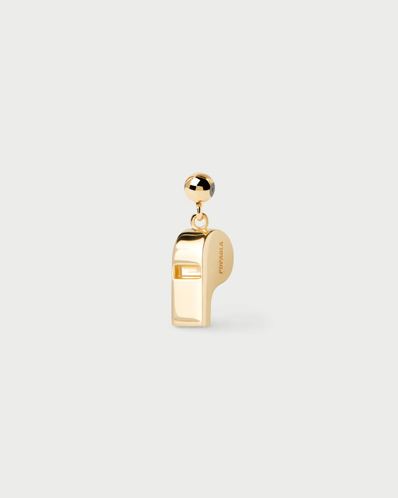 Whistle Charm - 
  
    Sterling Silver / 18K Gold plating
  
