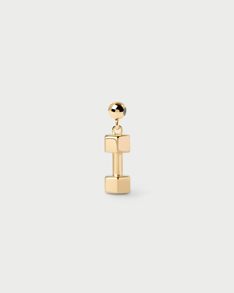 Dumbbell Charm - 
  
    Sterling Silver / 18K Gold plating
  
