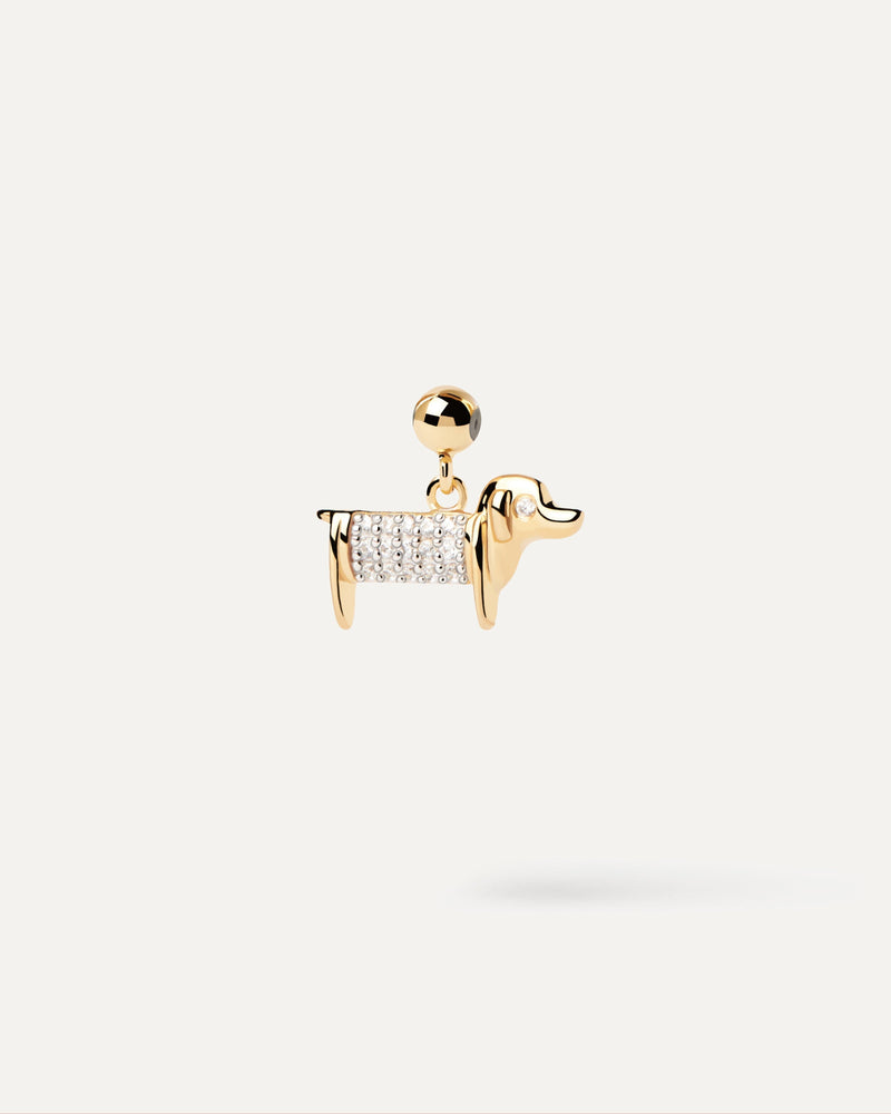 Charm Cane - 
  
    Argento sterling / Placcatura in Oro 18K
  
