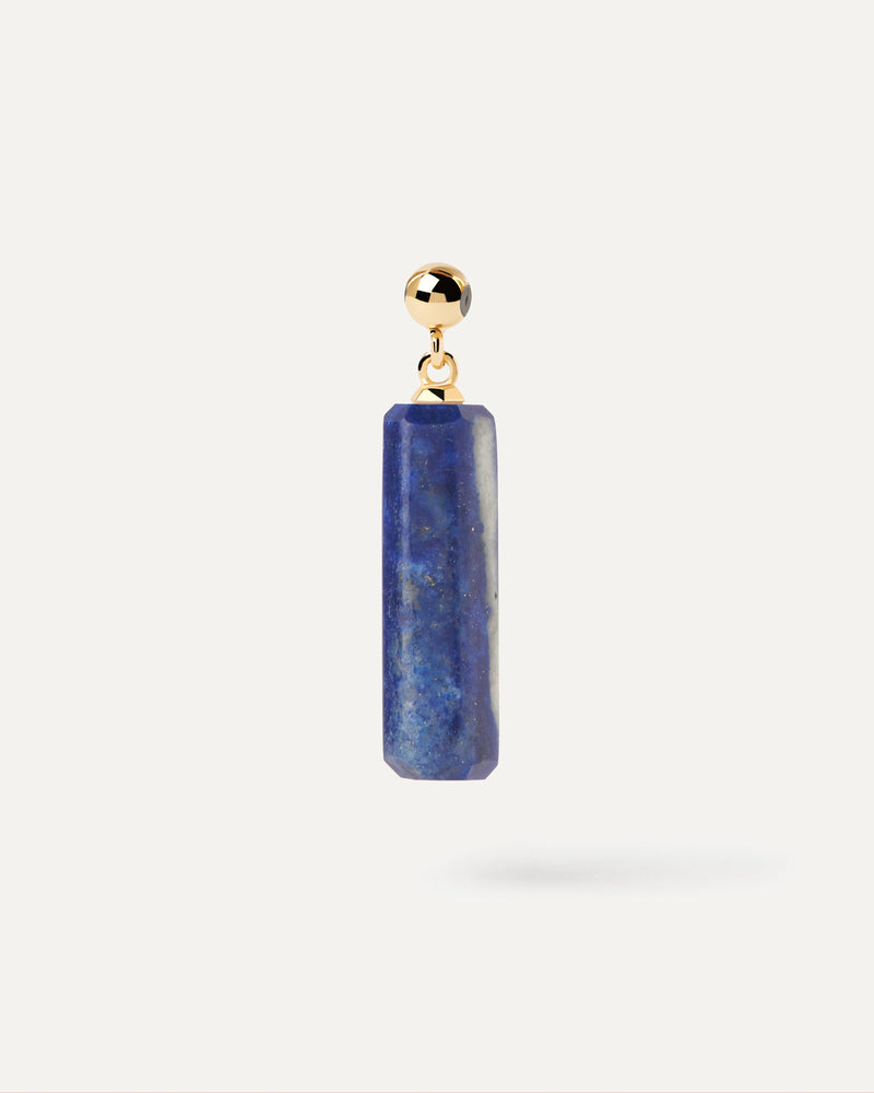 Lapis Lazuli Charm - 
  
    Sterling Silver / 18K Gold plating
  
