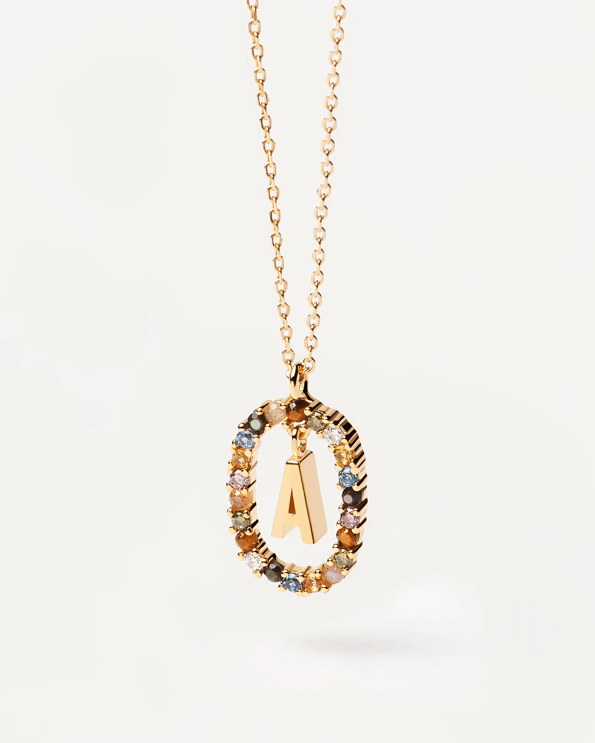 Collier Lettre A - 
  
    Argent massif / Placage Or 18 Ct
  
