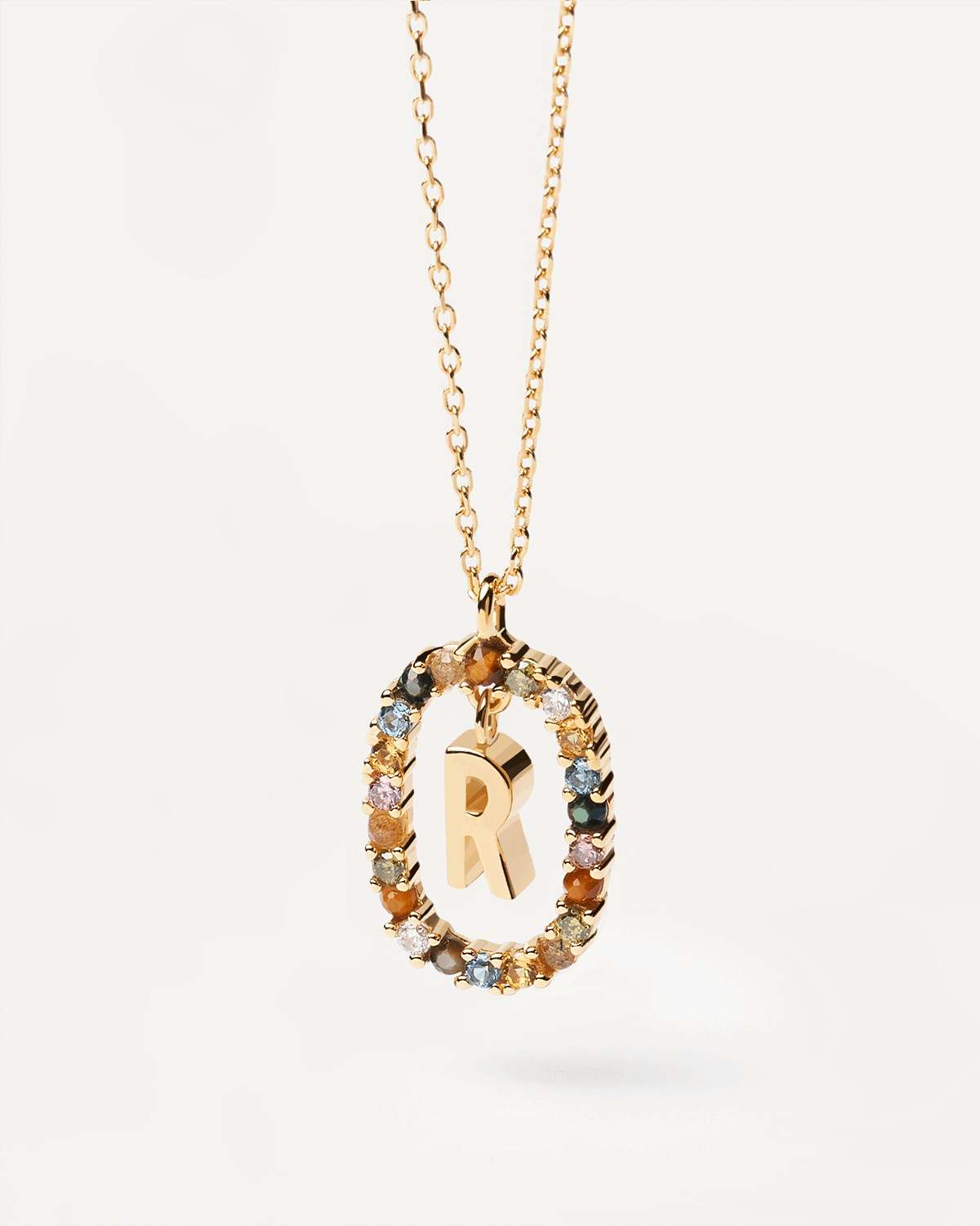 Letter R Necklace - 
  
    Sterling Silver / 18K Gold plating
  
