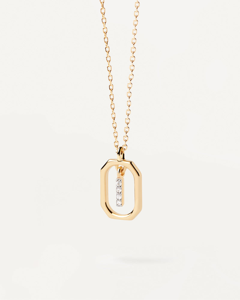 Mini Letter I Necklace - 
  
    Sterling Silver / 18K Gold plating
  
