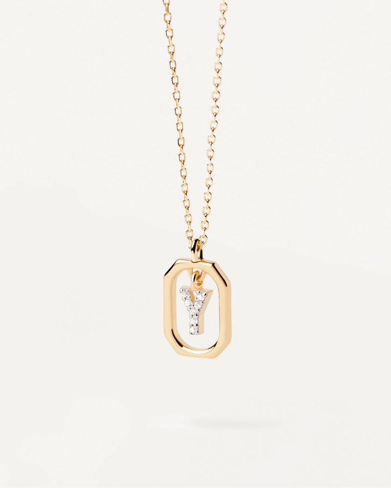 Mini Letter Y Necklace - 
  
    Sterling Silver / 18K Gold plating
  
