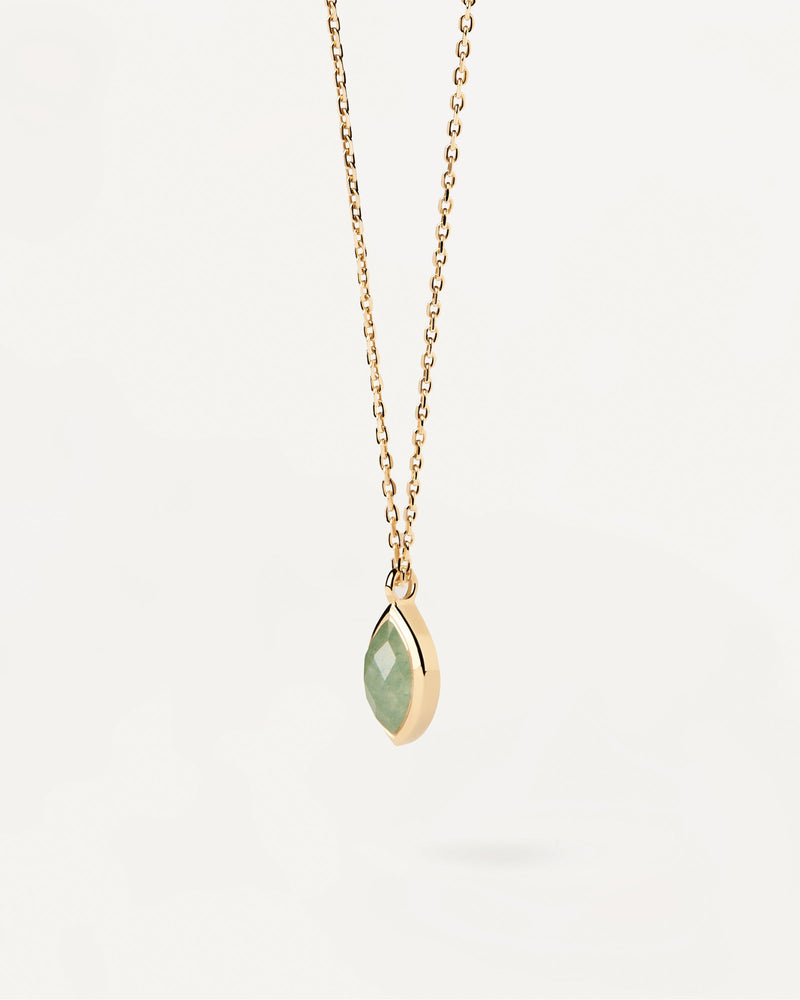 Green Aventurine Nomad Necklace - 
  
    Sterling Silver / 18K Gold plating
  
