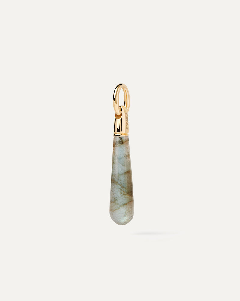 Labradorite Large Drop Pendant - 
  
    Sterling Silver / 18K Gold plating
  
