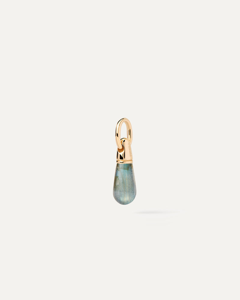 Labradorite Drop Pendant - 
  
    Sterling Silver / 18K Gold plating
  
