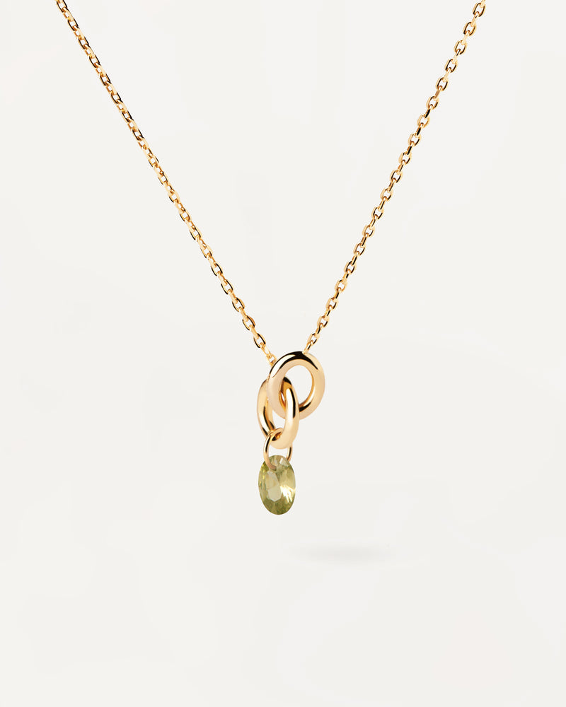 Collana Lily verde - 
  
    Argento sterling / Placcatura in Oro 18K
  
