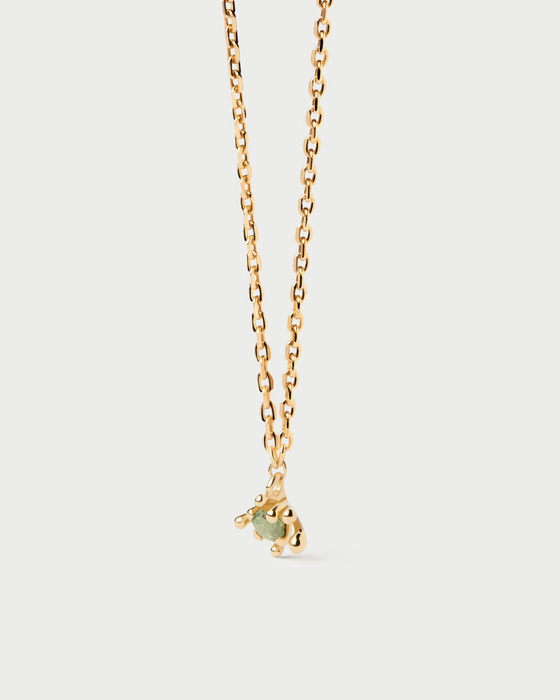 Green Fleur necklace - 
  
    Sterling Silver / 18K Gold plating
  
