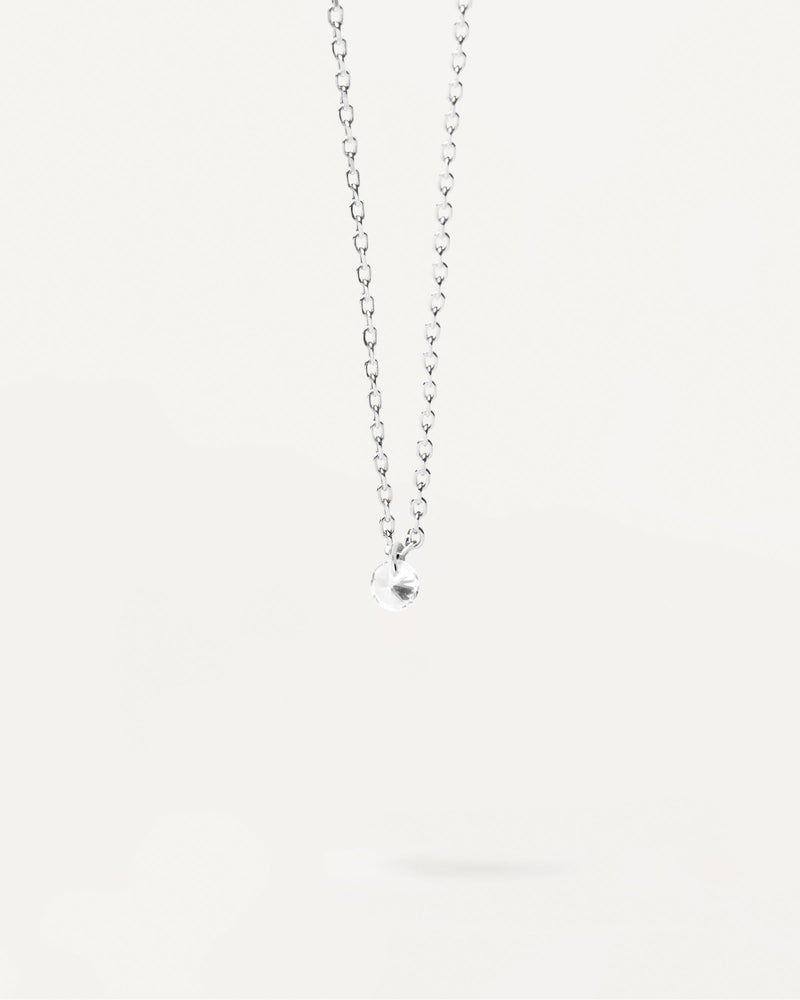 Collier solitaire en argent Joy - 
  
    Argent massif
  
