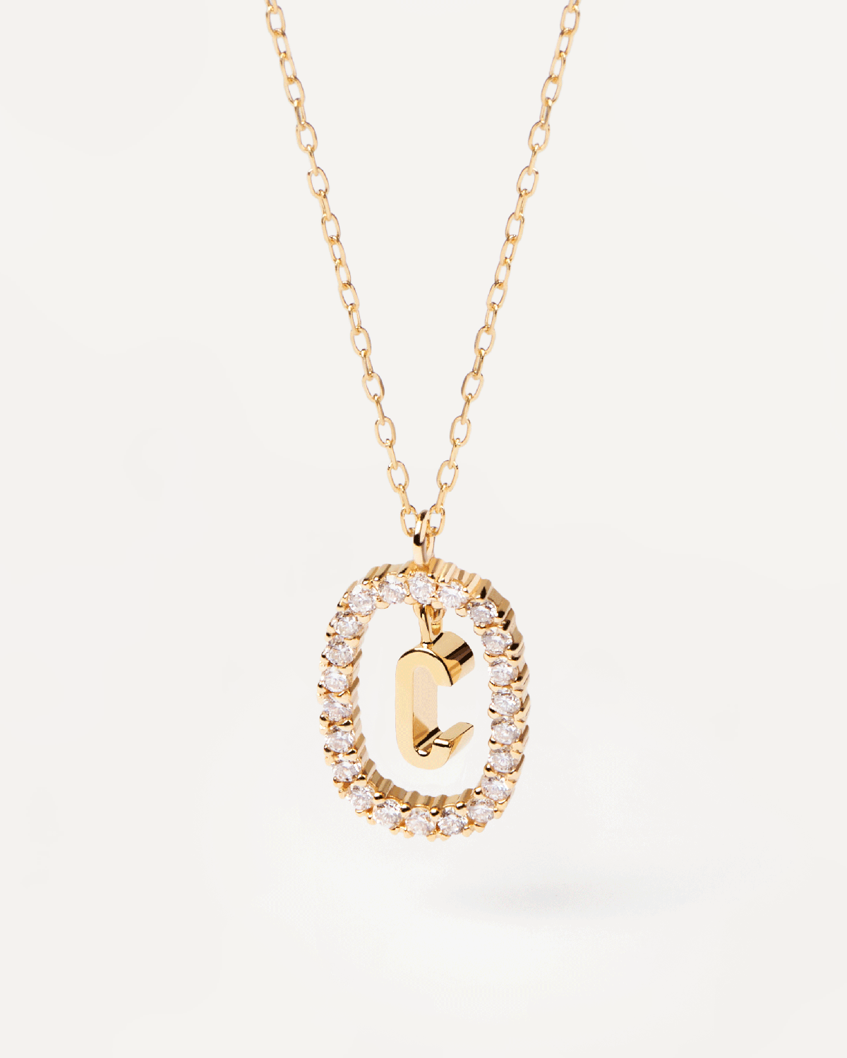 Collana in Diamanti e Oro Con Lettera C - 
  
    Oro 18K
  
