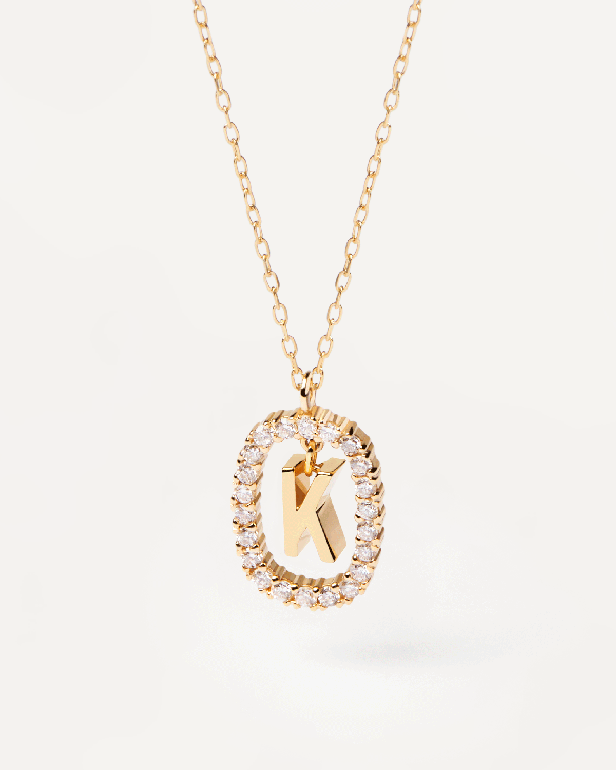 Collana in Diamanti e Oro Con Lettera K - 
  
    Oro 18K
  
