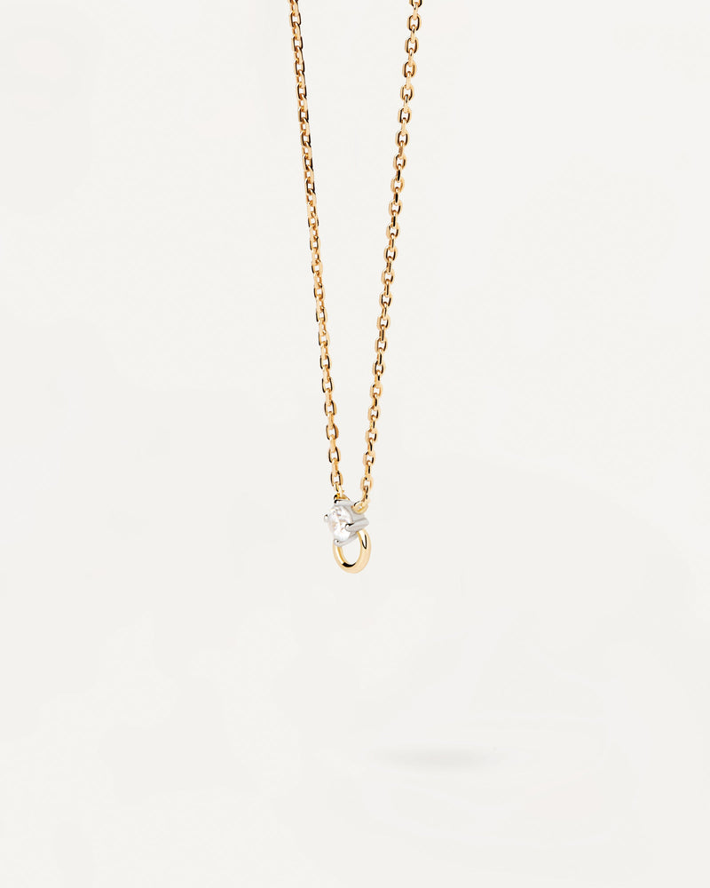 Diamond And Gold Ari Solitary Necklace - 
  
    18K Gold
  
