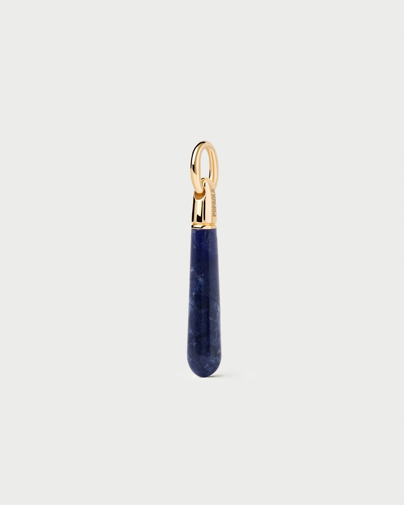 Sodalite large Drop pendant. Stackable royal blue gemstone drop pendant to customize necklace or hoops. Get the latest arrival from PDPAOLA. Place your order safely and get this Best Seller.