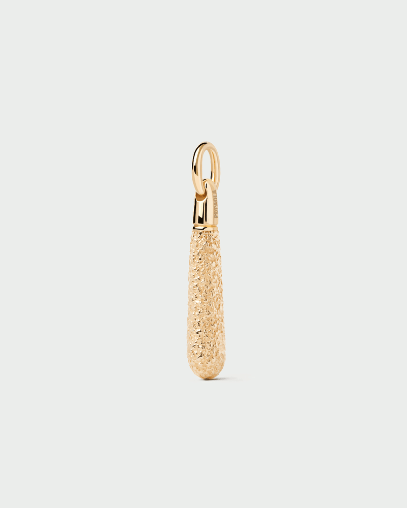 Popcorn large Drop pendant - 
  
    Sterling Silver / 18K Gold plating
  
