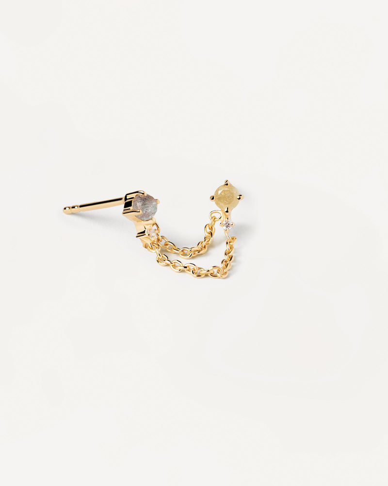 Zena single earring - 
  
    Sterling Silver / 18K Gold plating
  
