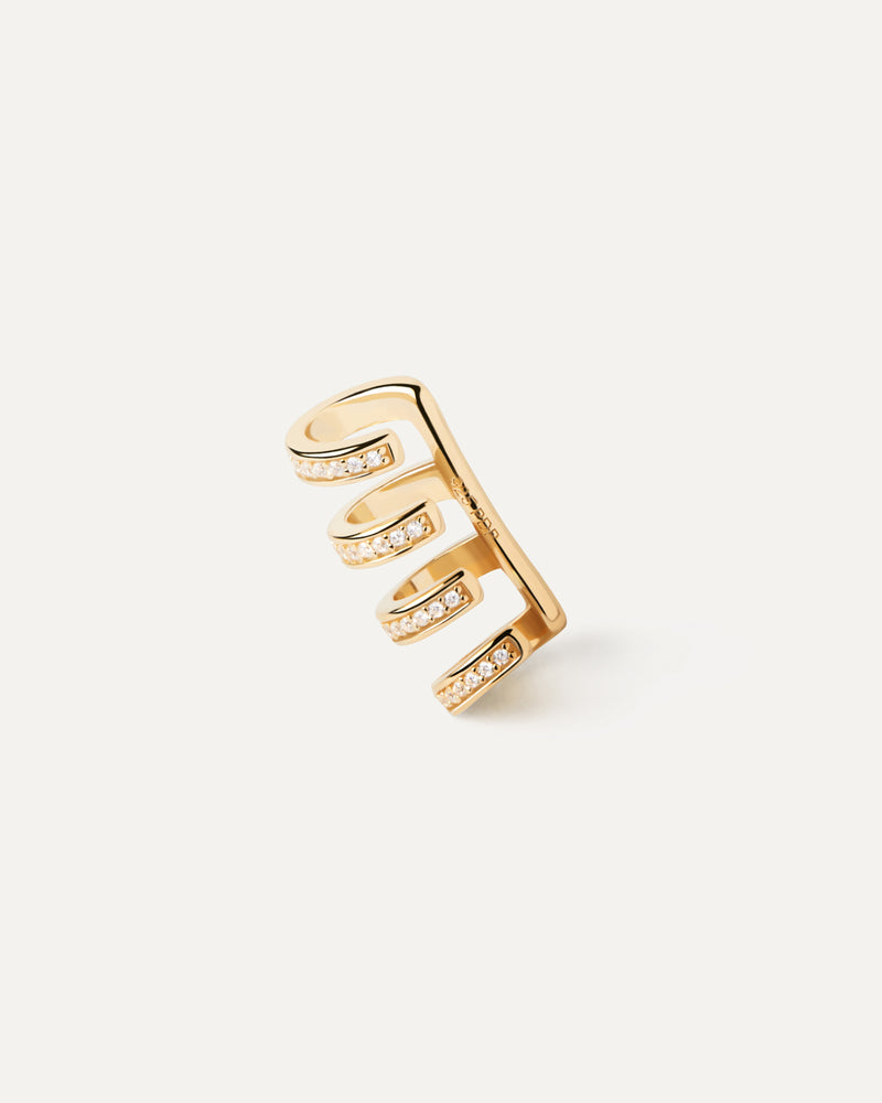 Thunder Ear Cuff - 
  
    Sterling Silver / 18K Gold plating
  
