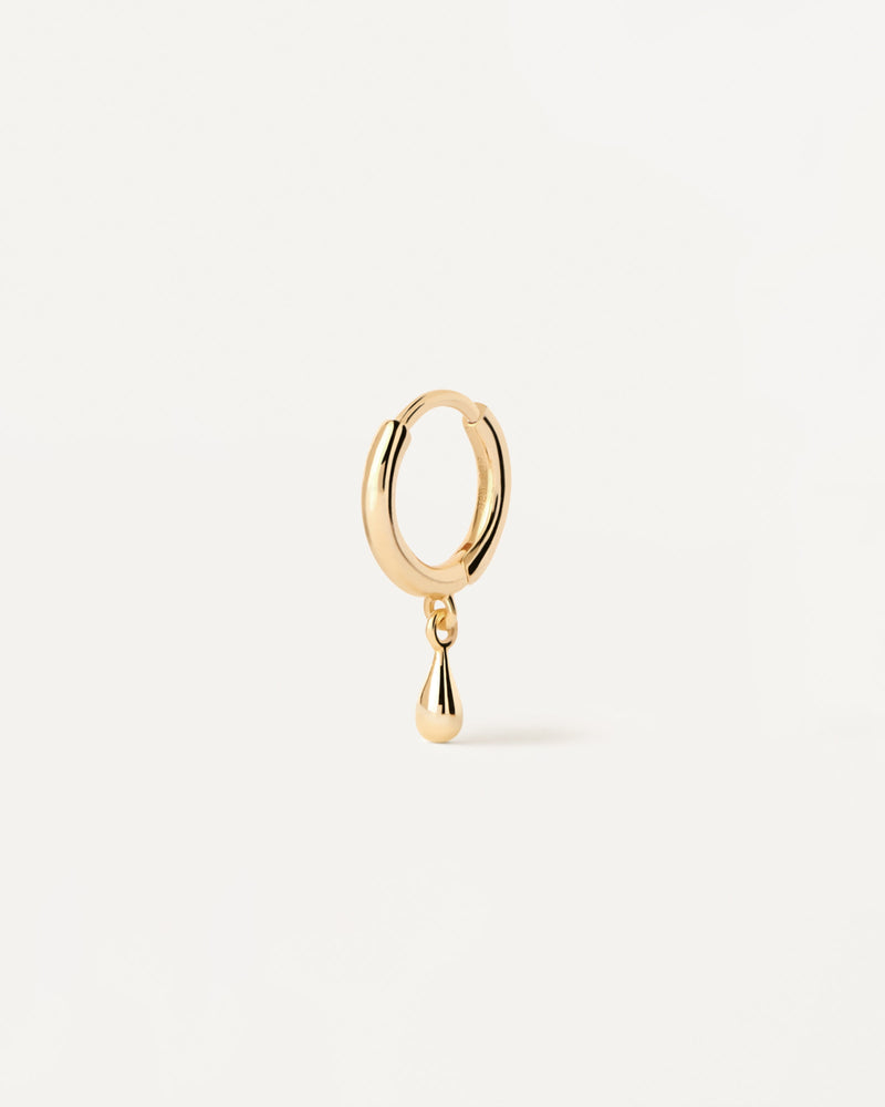 Teardrop Single Hoop Earring - 
  
    Sterling Silver / 18K Gold plating
  
