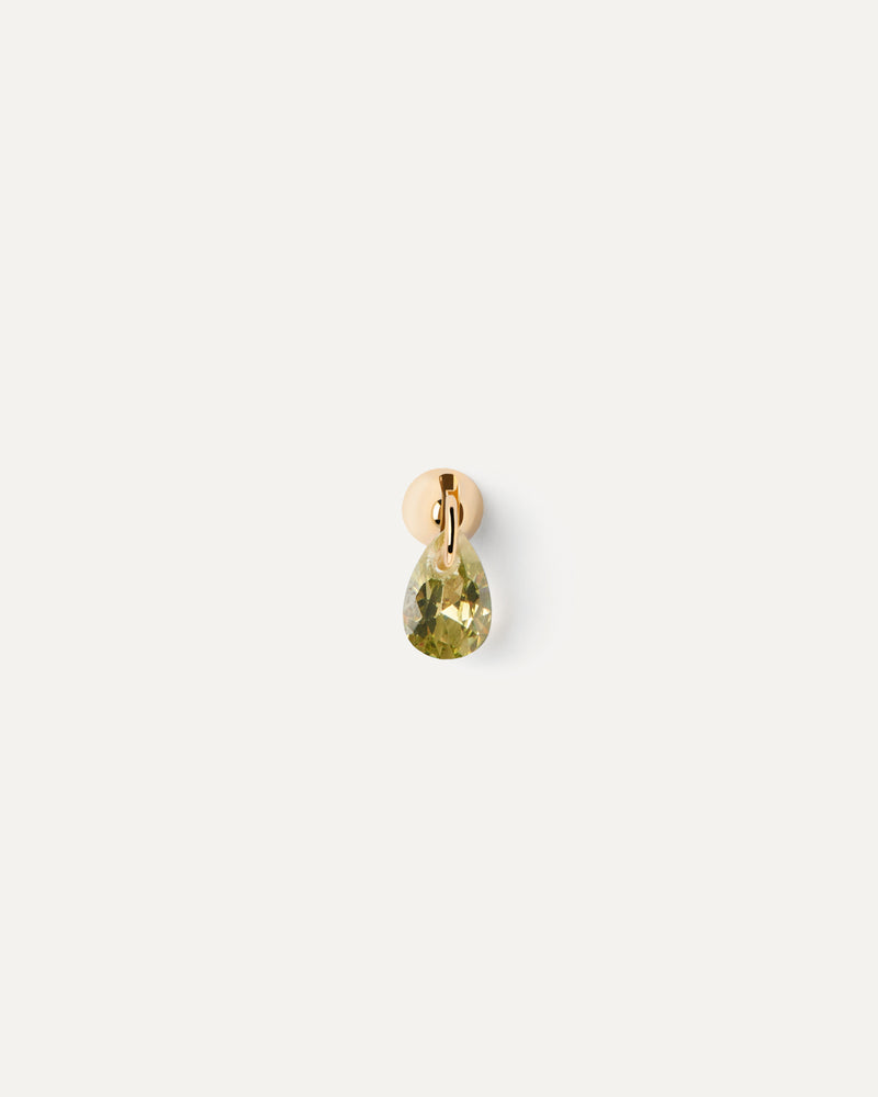 Green Lily single earring - 
  
    Sterling Silver / 18K Gold plating
  
